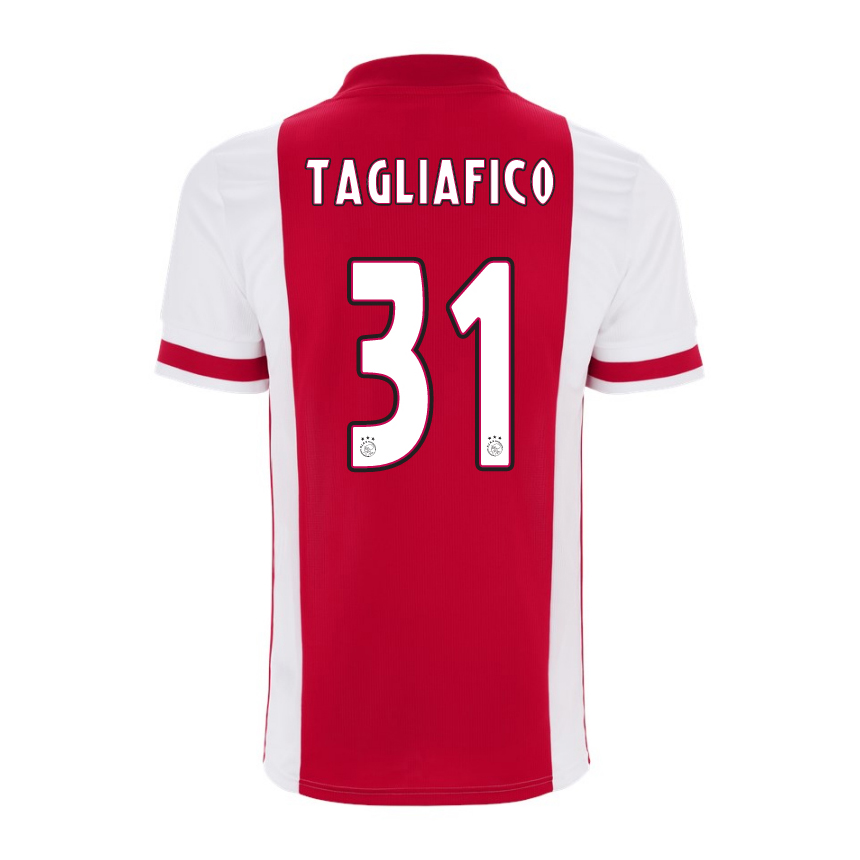 Kinder Fußball Nicolas Tagliafico #31 Heimtrikot Rot Trikot 2020/21 Hemd