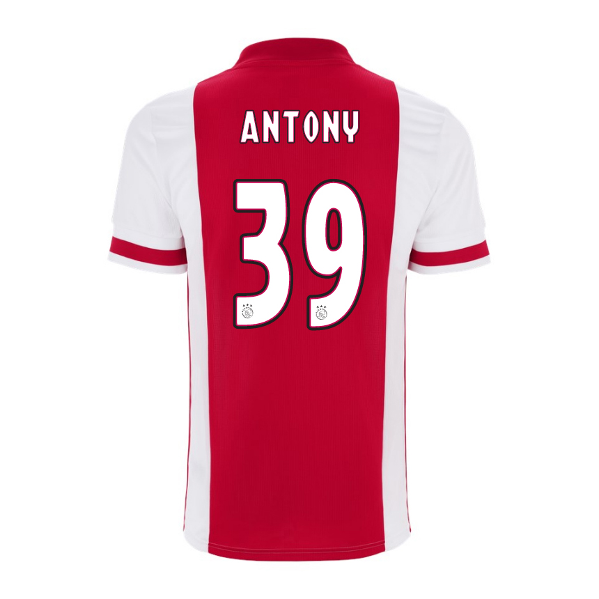 Kinder Fußball Antony #39 Heimtrikot Rot Trikot 2020/21 Hemd