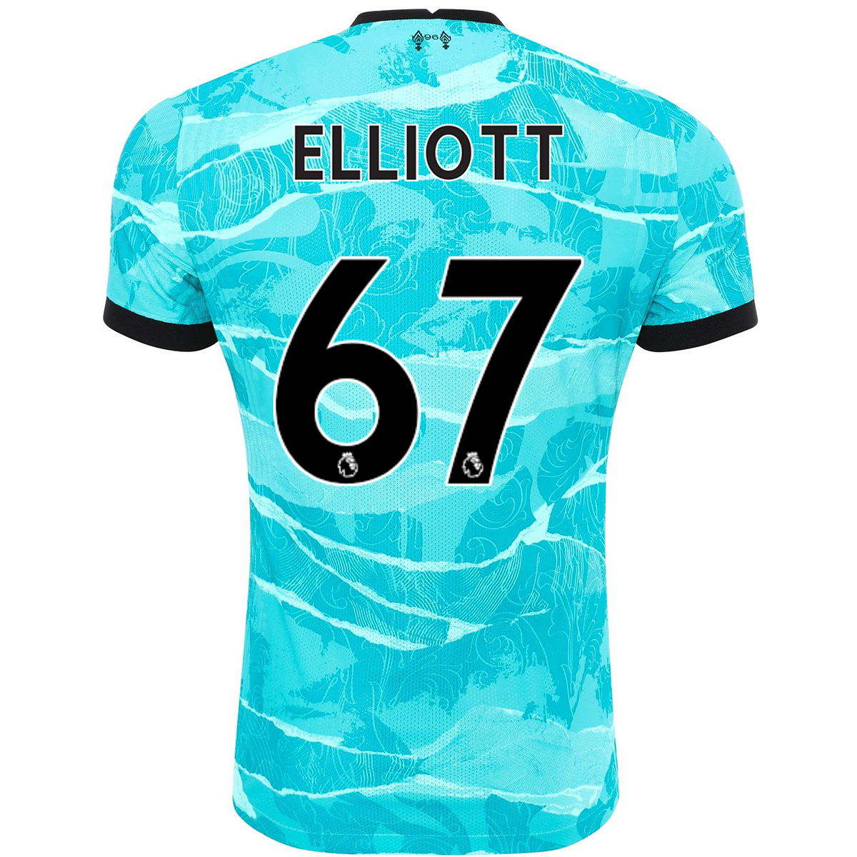 Kinder Fußball Harvey Elliott #67 Auswärtstrikot Blau Trikot 2020/21 Hemd