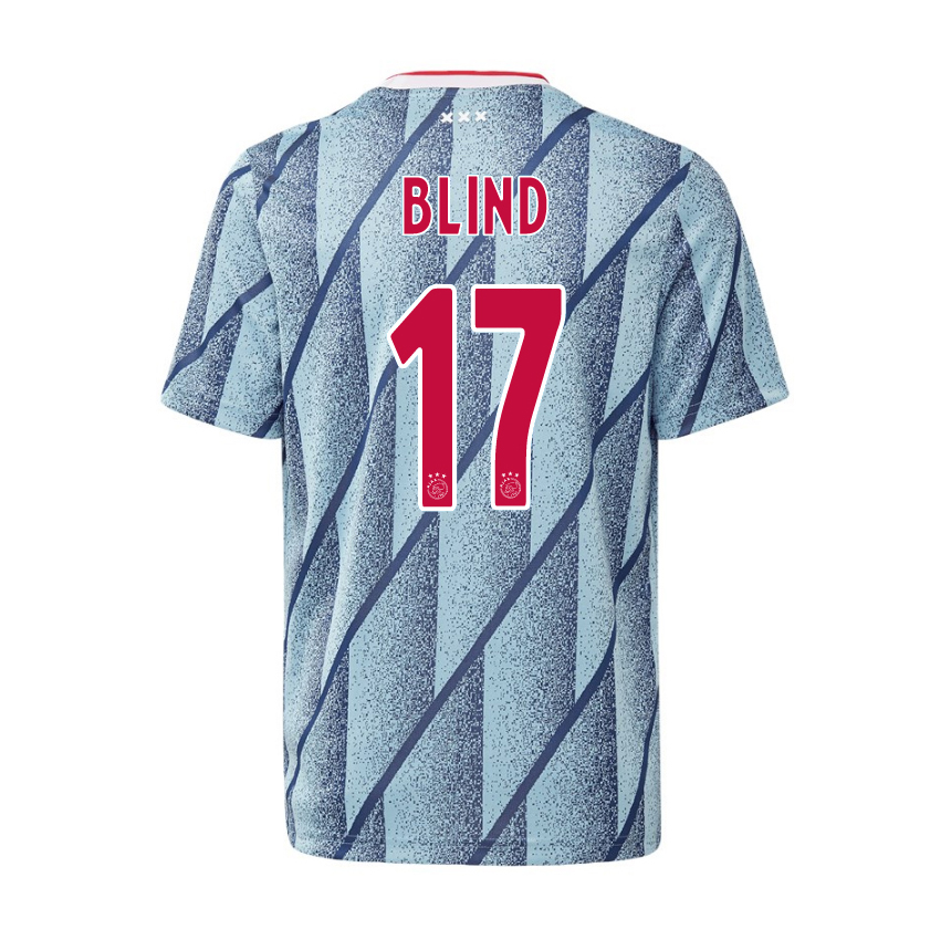 Kinder Fußball Daley Blind #17 Auswärtstrikot Blau Trikot 2020/21 Hemd