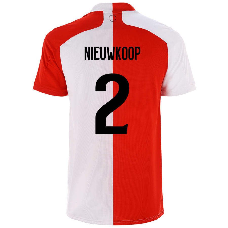 Kinder Fußball Bart Nieuwkoop #2 Heimtrikot Rot Weiß Trikot 2020/21 Hemd