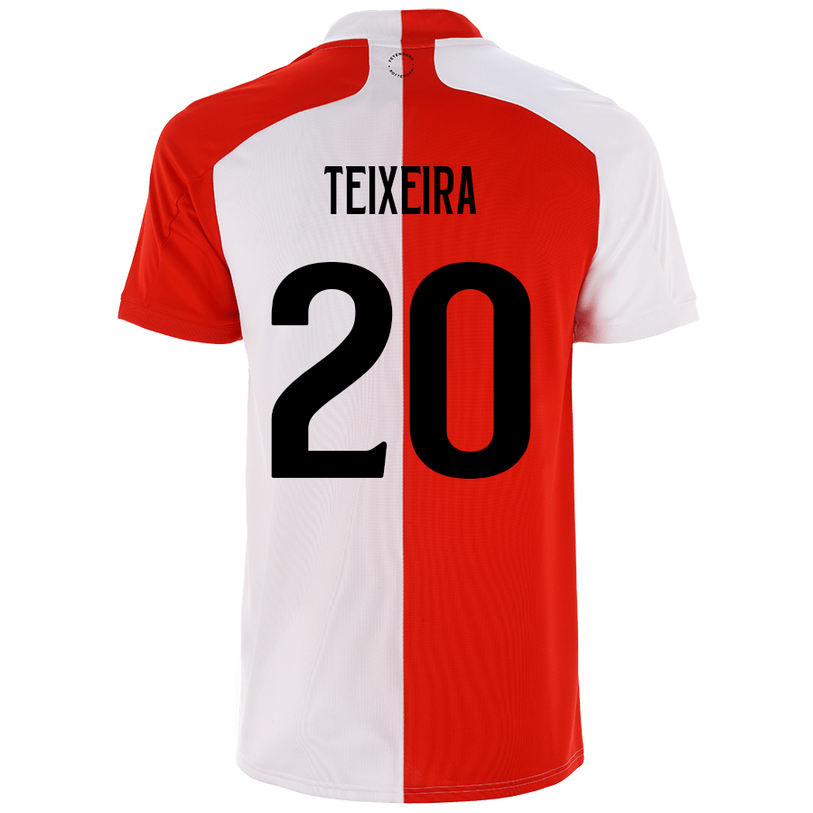 Kinder Fußball Joao Carlos Teixeira #20 Heimtrikot Rot Weiß Trikot 2020/21 Hemd