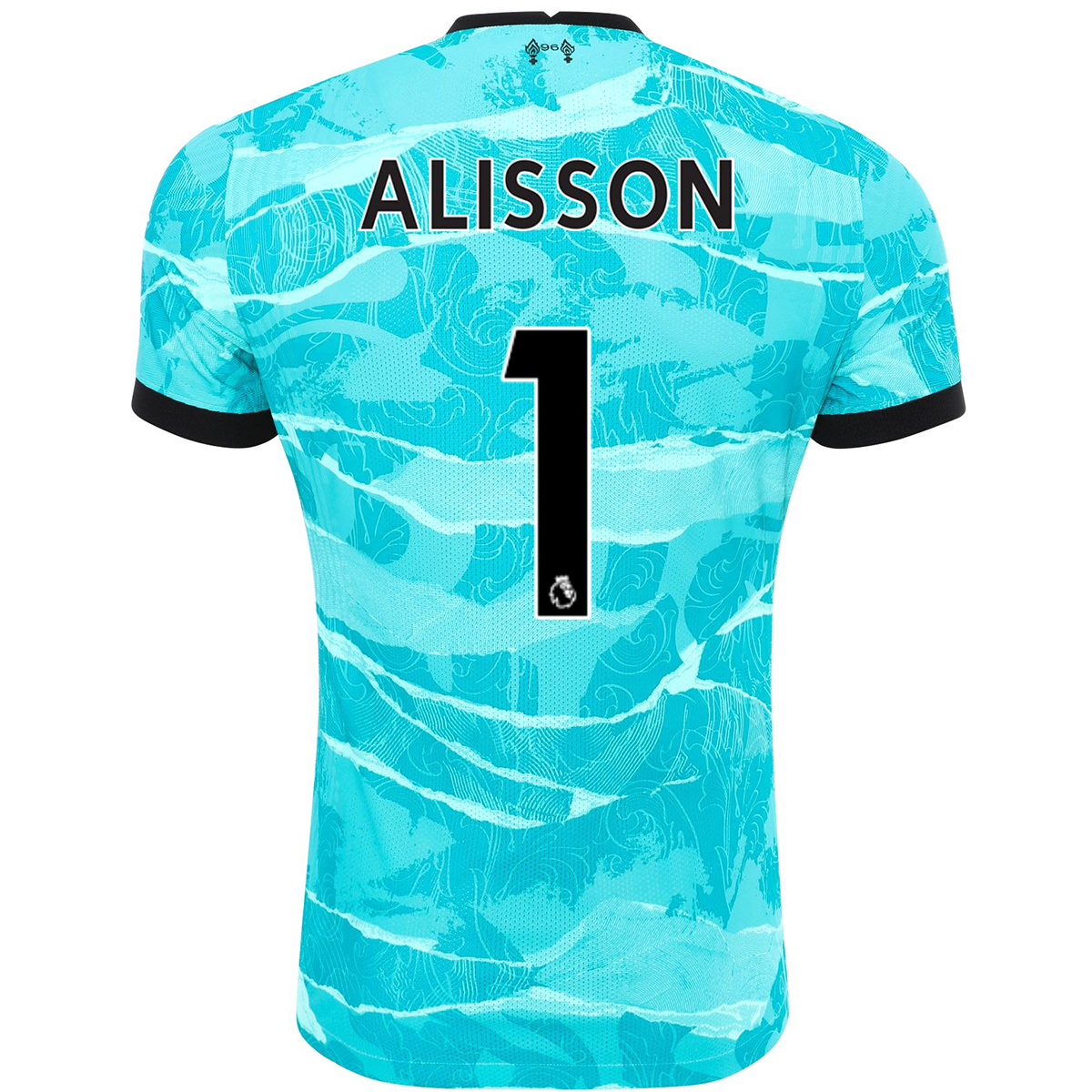 Kinder Fußball Alisson #1 Auswärtstrikot Blau Trikot 2020/21 Hemd