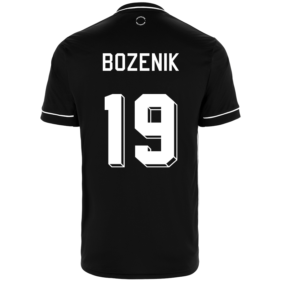Kinder Fußball Robert Bozenik #19 Auswärtstrikot Schwarz Trikot 2020/21 Hemd