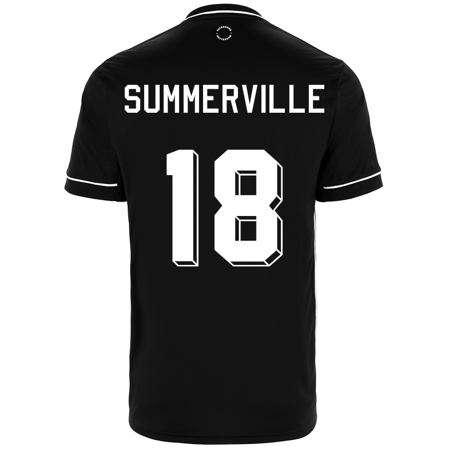 Kinder Fußball Crysencio Summerville #18 Auswärtstrikot Schwarz Trikot 2020/21 Hemd
