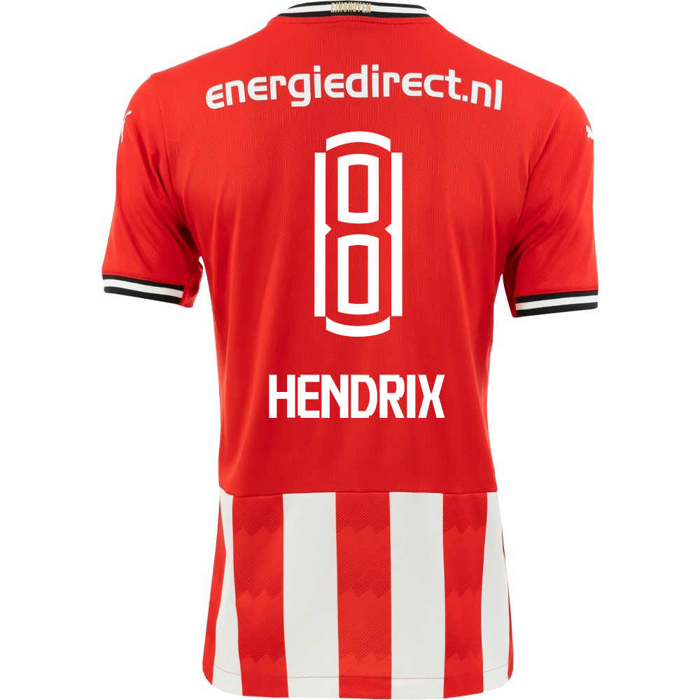 Kinder Fußball Jorrit Hendrix #8 Heimtrikot Rot Trikot 2020/21 Hemd