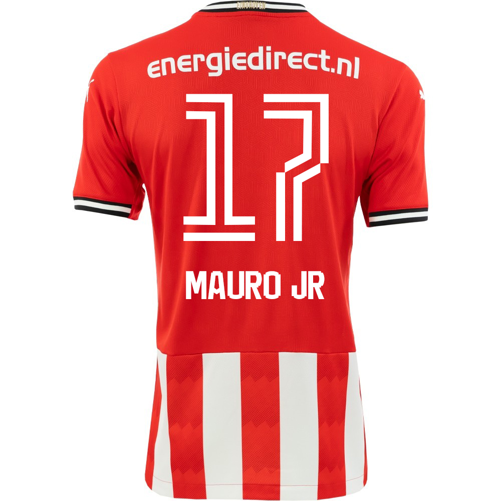 Kinder Fußball Mauro Junior #17 Heimtrikot Rot Trikot 2020/21 Hemd