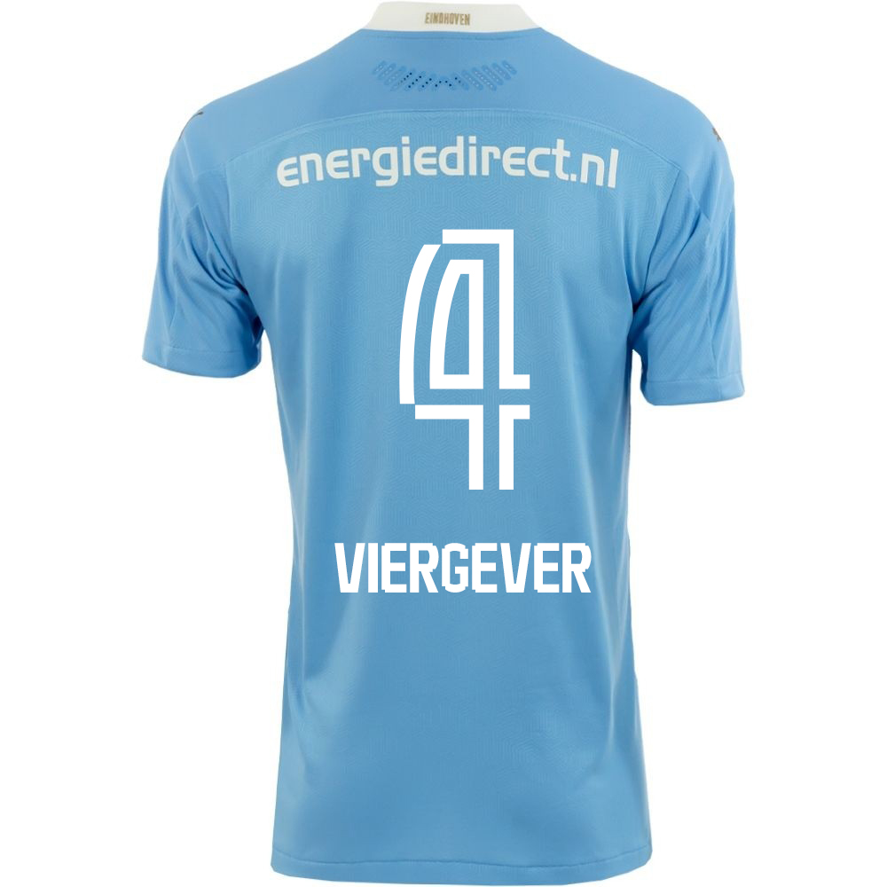 Kinder Fußball Nick Viergever #4 Auswärtstrikot Blau Trikot 2020/21 Hemd
