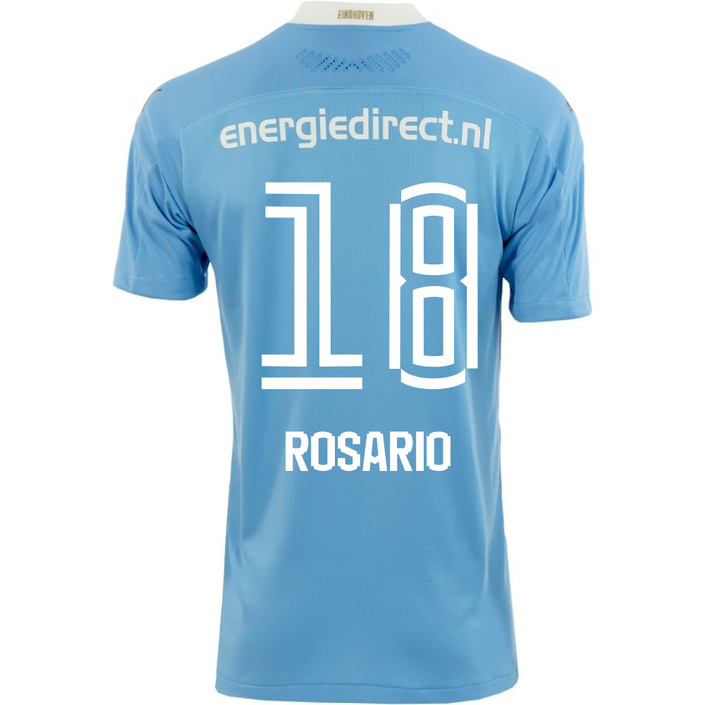 Kinder Fußball Pablo Rosario #18 Auswärtstrikot Blau Trikot 2020/21 Hemd
