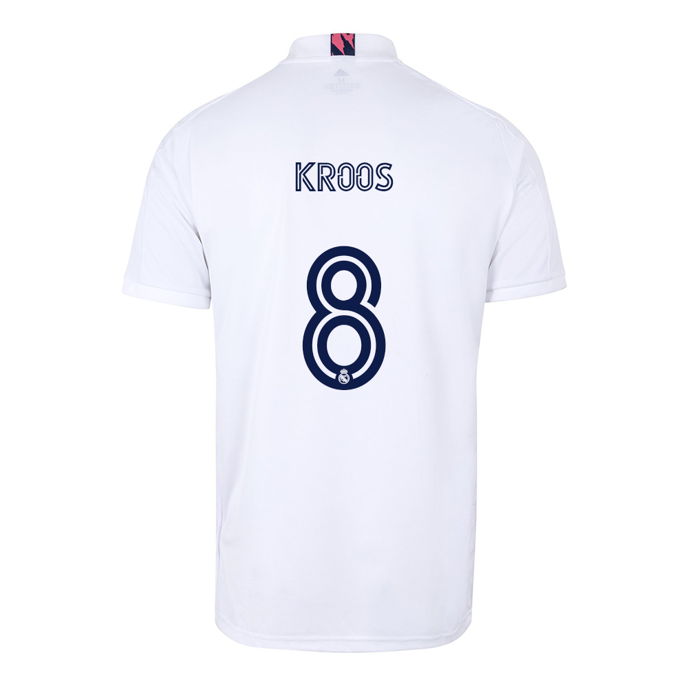 Kinder Fußball Toni Kroos #8 Heimtrikot Weiß Trikot 2020/21 Hemd