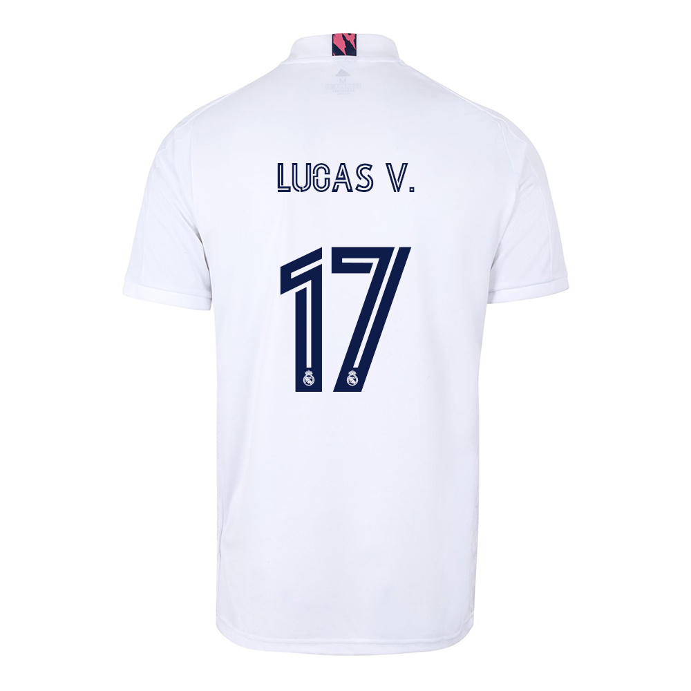 Kinder Fußball Lucas Vazquez #17 Heimtrikot Weiß Trikot 2020/21 Hemd