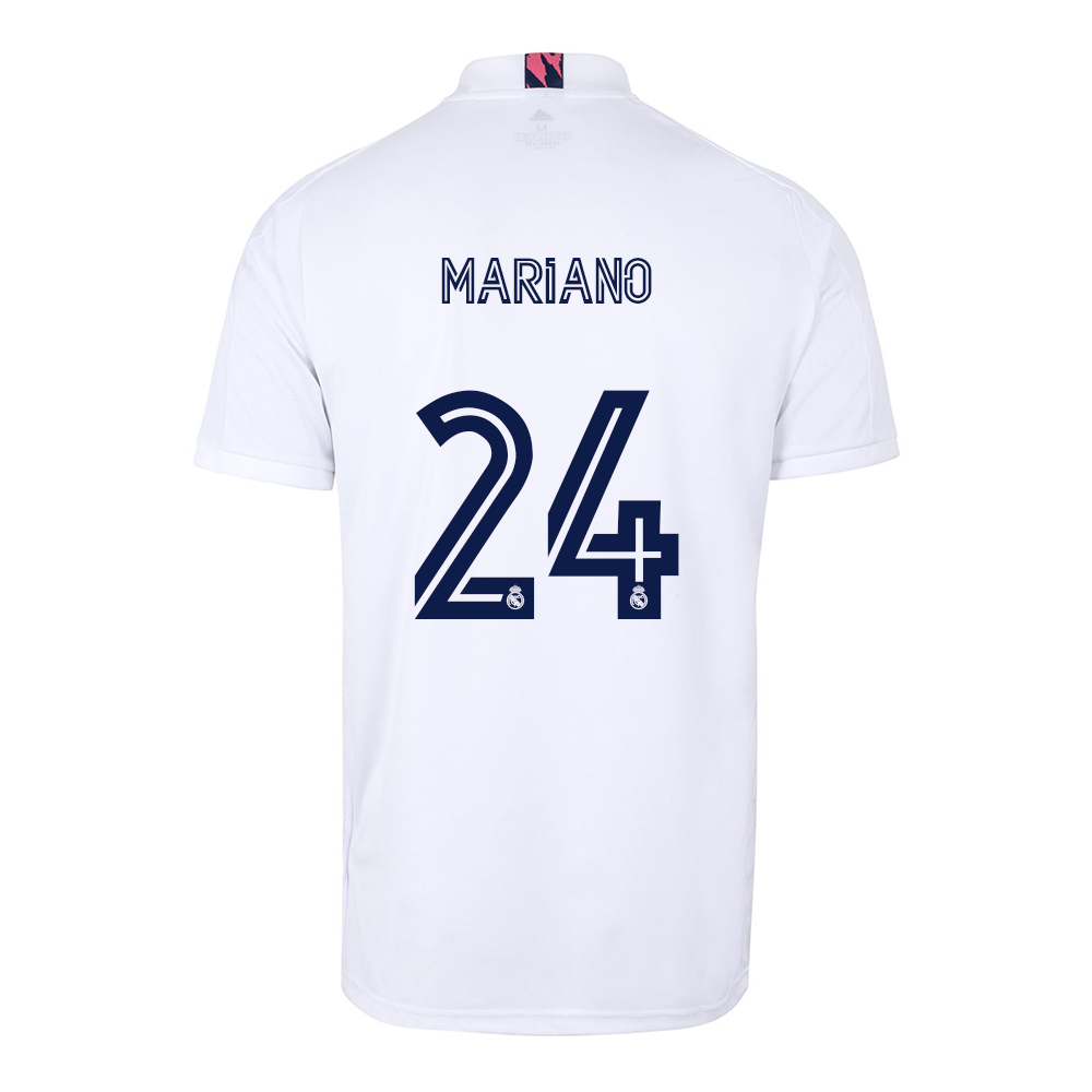 Kinder Fußball Mariano Diaz #24 Heimtrikot Weiß Trikot 2020/21 Hemd