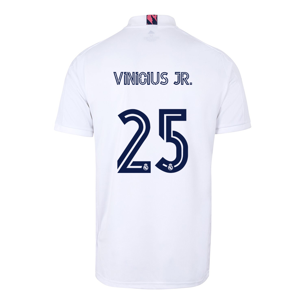 Kinder Fußball Vinicius Junior #25 Heimtrikot Weiß Trikot 2020/21 Hemd