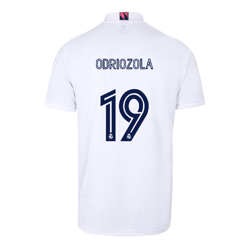 Kinder Fußball Alvaro Odriozola #19 Heimtrikot Weiß Trikot 2020/21 Hemd