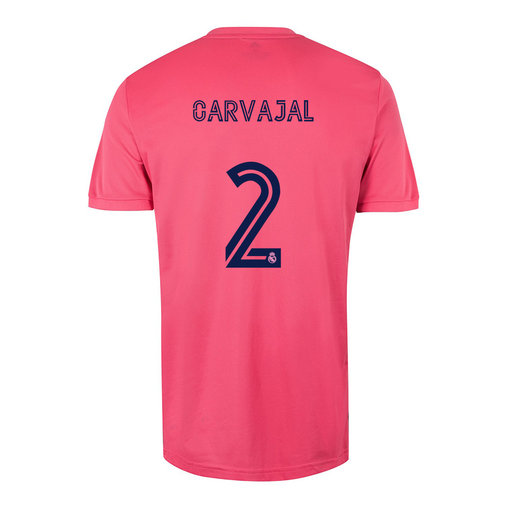 Kinder Fußball Daniel Carvajal #2 Auswärtstrikot Rosa Trikot 2020/21 Hemd