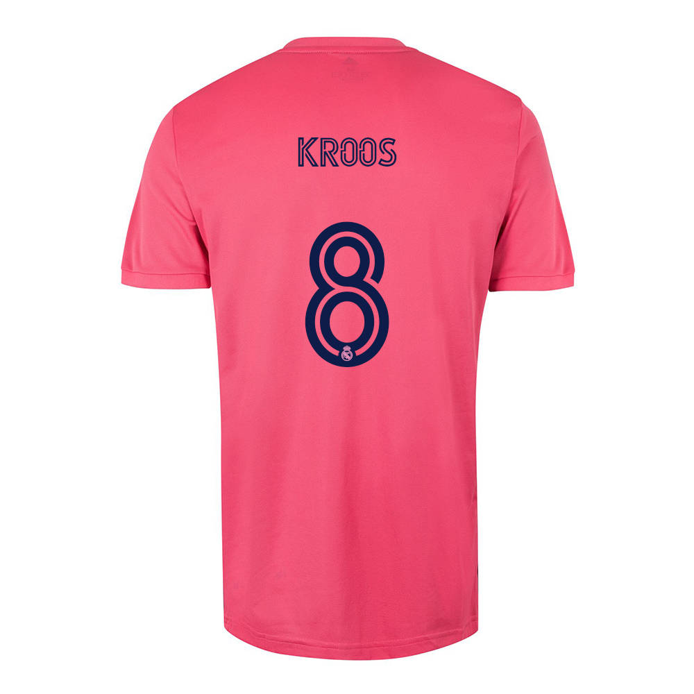Kinder Fußball Toni Kroos #8 Auswärtstrikot Rosa Trikot 2020/21 Hemd