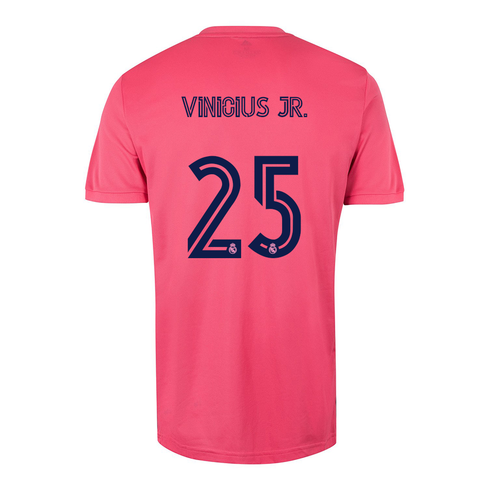 Kinder Fußball Vinicius Junior #25 Auswärtstrikot Rosa Trikot 2020/21 Hemd