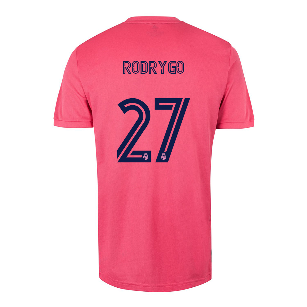Kinder Fußball Rodrygo #27 Auswärtstrikot Rosa Trikot 2020/21 Hemd