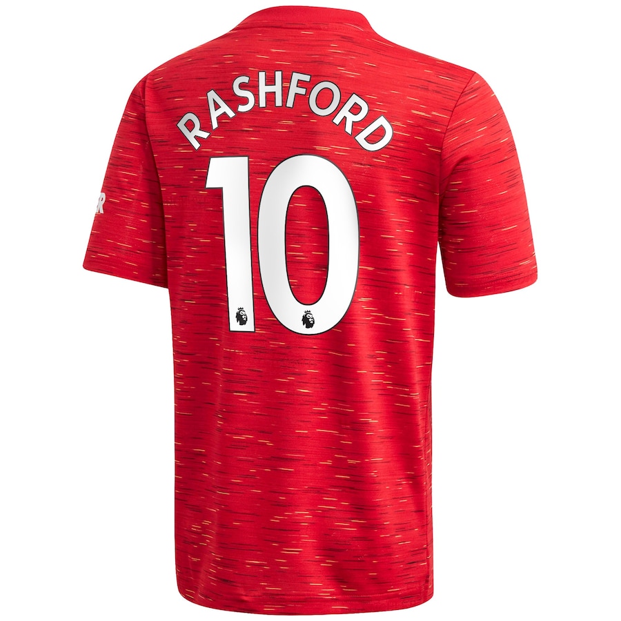 Kinder Fußball Marcus Rashford #10 Heimtrikot Rot Trikot 2020/21 Hemd