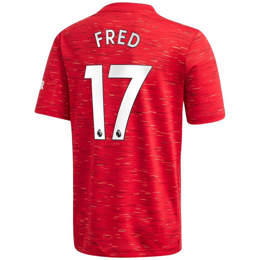 Kinder Fußball Fred #17 Heimtrikot Rot Trikot 2020/21 Hemd