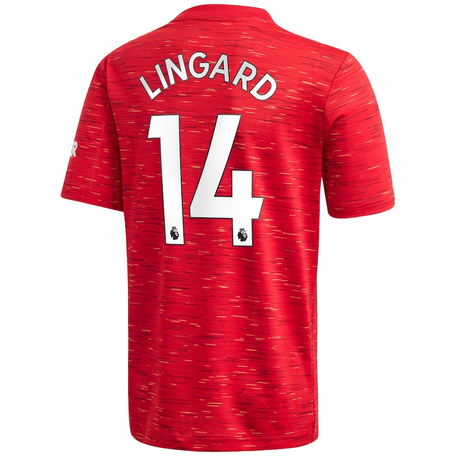 Kinder Fußball Jesse Lingard #14 Heimtrikot Rot Trikot 2020/21 Hemd