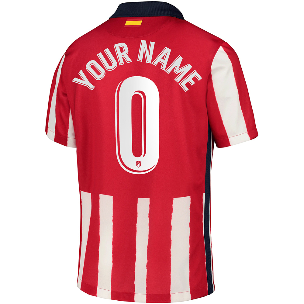 Kinder Fußball Dein Name #0 Heimtrikot Rot Trikot 2020/21 Hemd