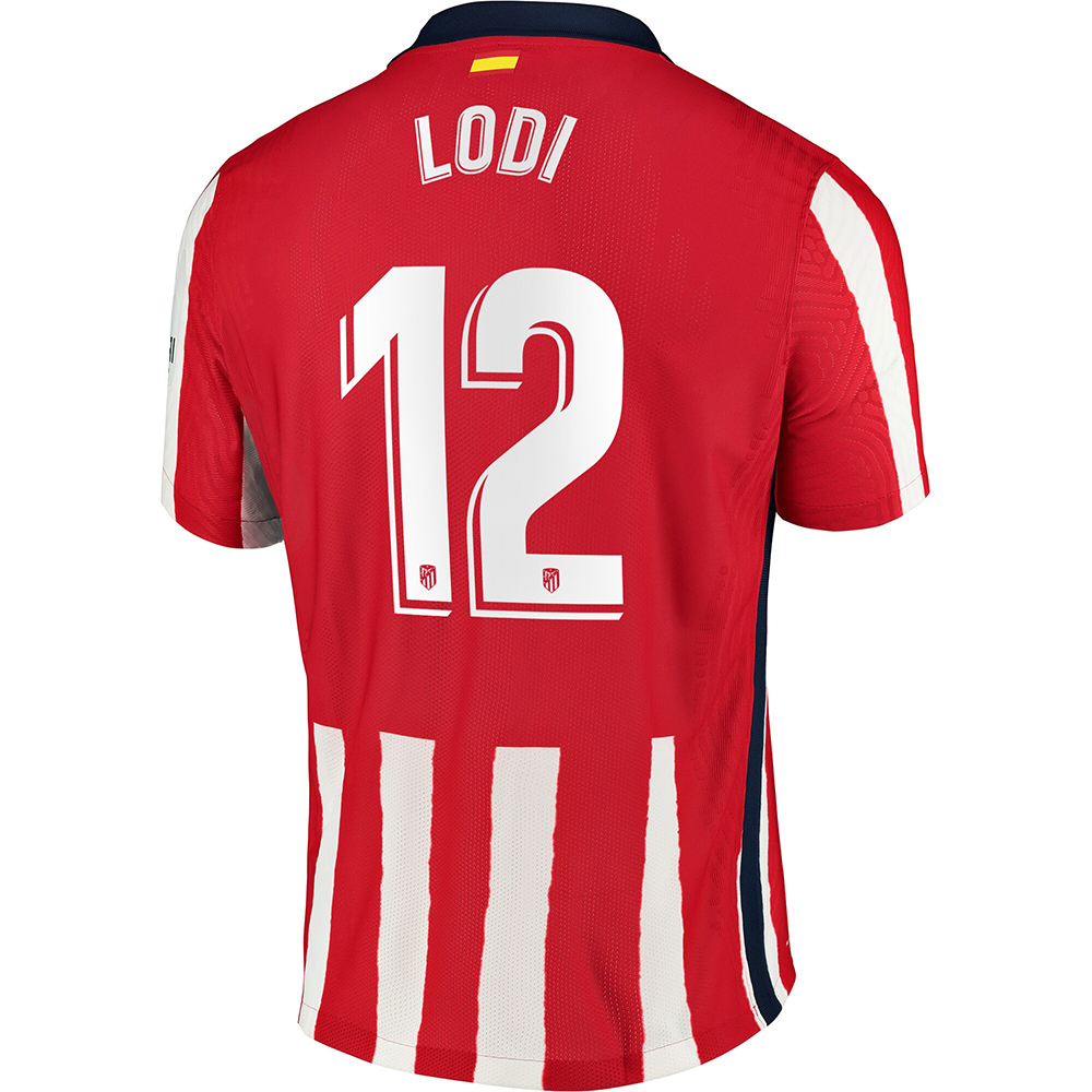 Kinder Fußball Renan Lodi #12 Heimtrikot Rot Trikot 2020/21 Hemd