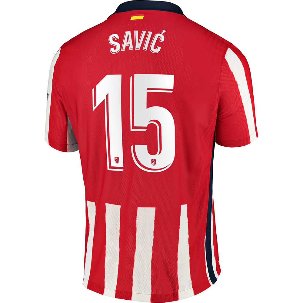 Kinder Fußball Stefan Savic #15 Heimtrikot Rot Trikot 2020/21 Hemd
