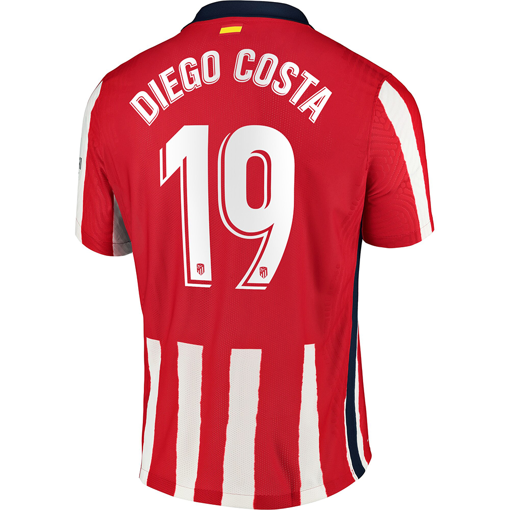 Kinder Fußball Diego Costa #19 Heimtrikot Rot Trikot 2020/21 Hemd
