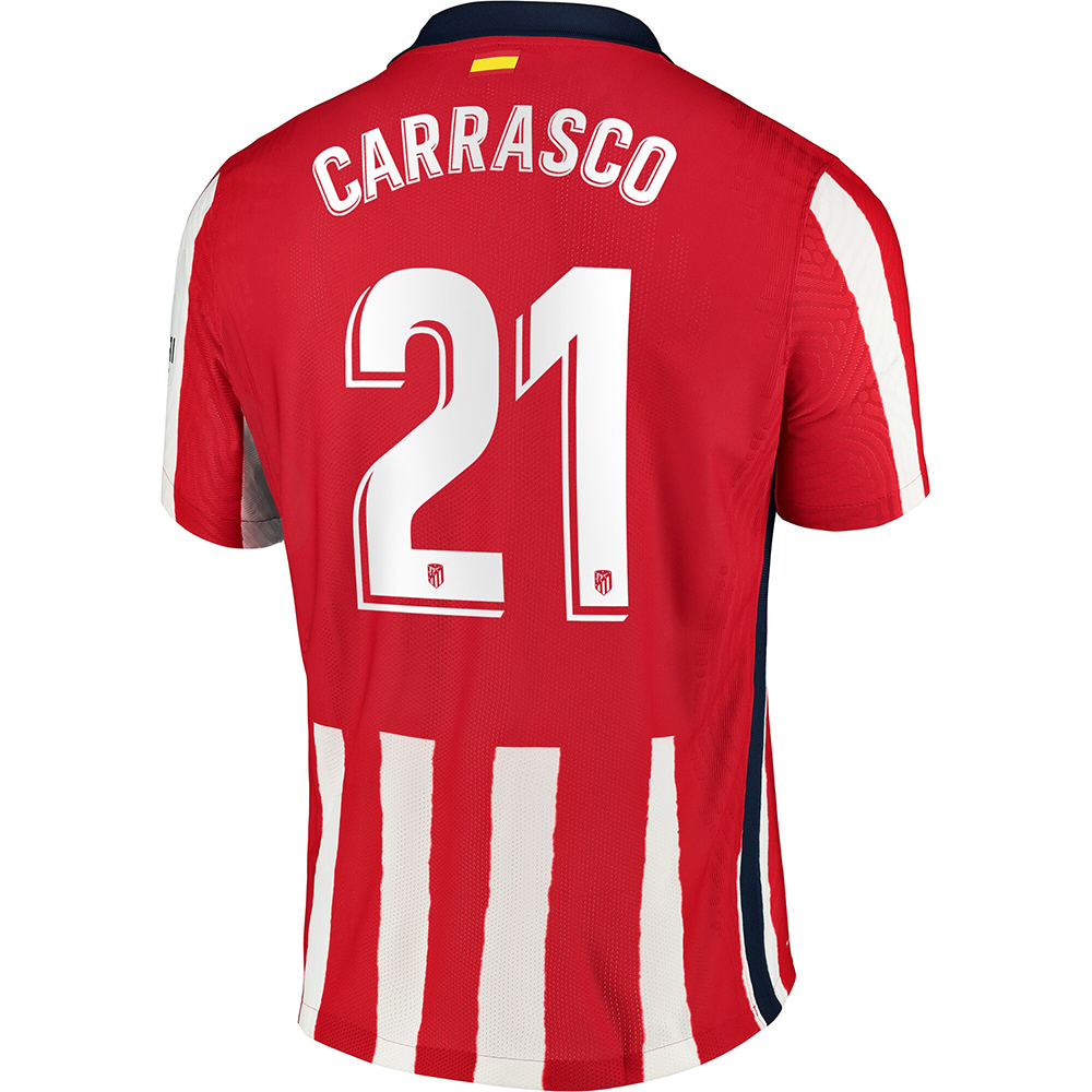 Kinder Fußball Yannick Carrasco #21 Heimtrikot Rot Trikot 2020/21 Hemd