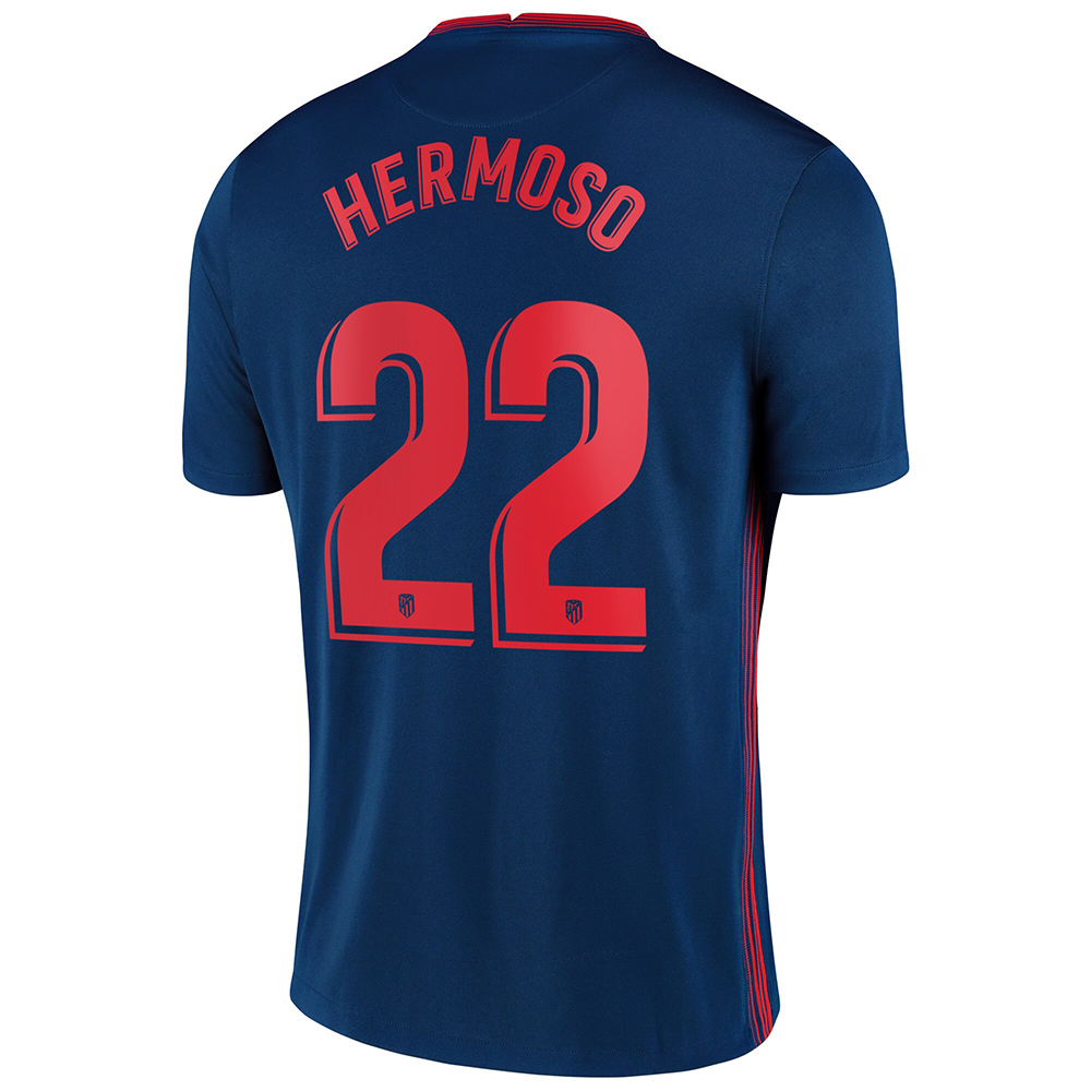 Kinder Fußball Mario Hermoso #22 Auswärtstrikot Königsblau Trikot 2020/21 Hemd