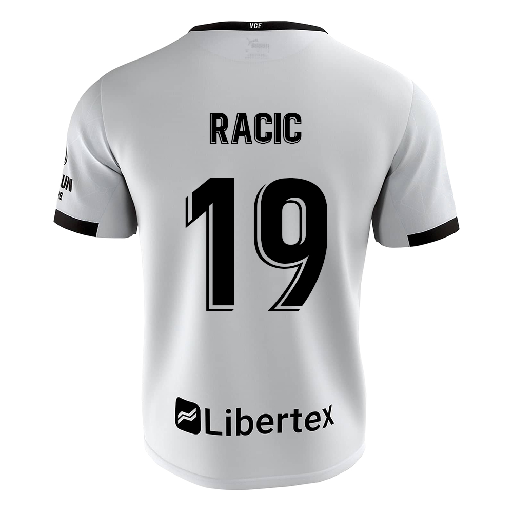 Kinder Fußball Uros Racic #19 Heimtrikot Weiß Trikot 2020/21 Hemd