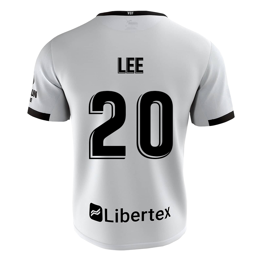 Kinder Fußball Kang-in Lee #20 Heimtrikot Weiß Trikot 2020/21 Hemd