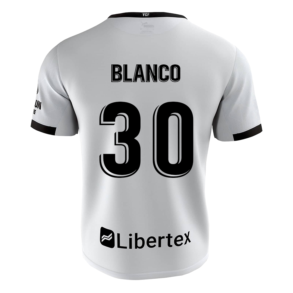 Kinder Fußball Alex Blanco #30 Heimtrikot Weiß Trikot 2020/21 Hemd