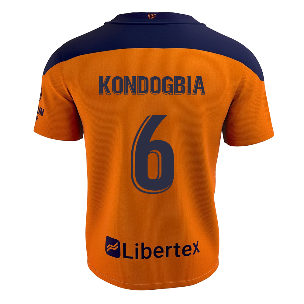 Kinder Fußball Geoffrey Kondogbia #6 Auswärtstrikot Orange Trikot 2020/21 Hemd