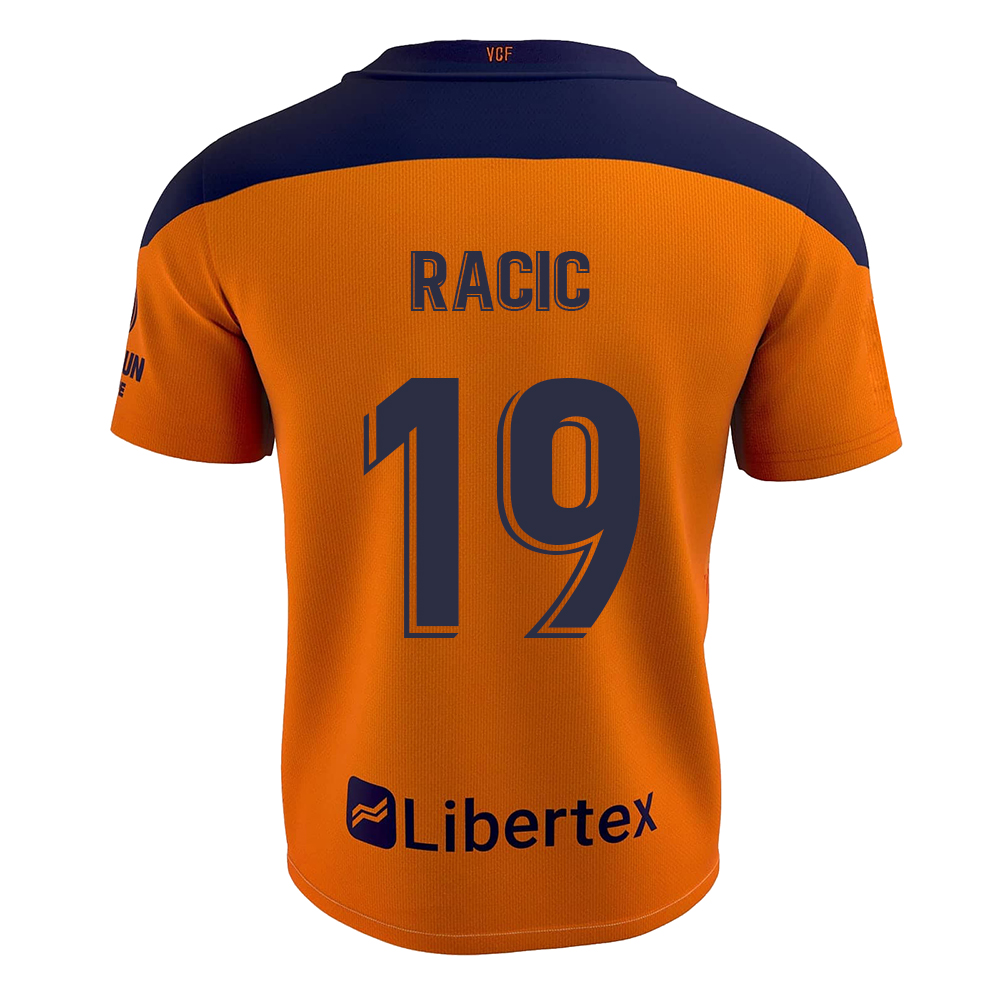 Kinder Fußball Uros Racic #19 Auswärtstrikot Orange Trikot 2020/21 Hemd