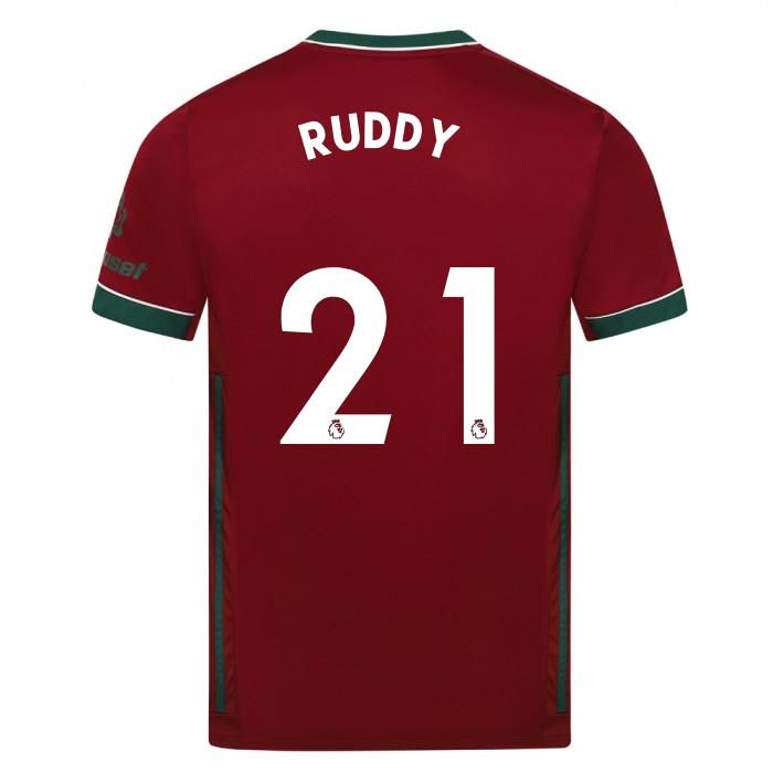 Kinder Fußball John Ruddy #21 Ausweichtrikot Karminrot Trikot 2020/21 Hemd