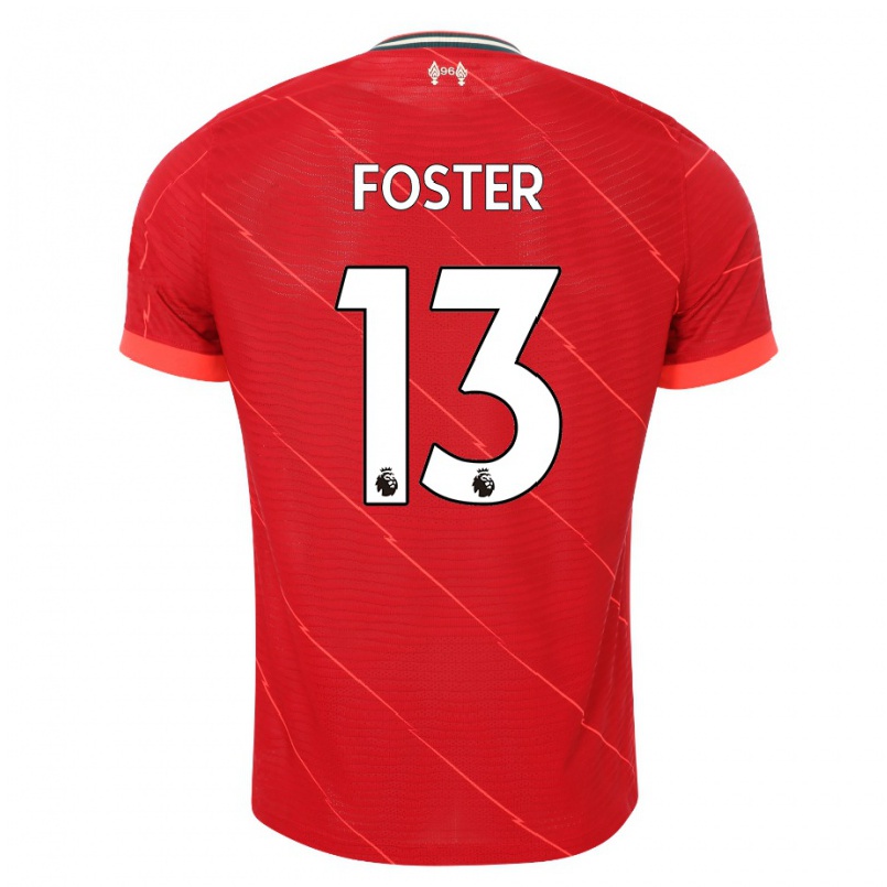 Herren Fußball Rylee Foster #13 Rot Heimtrikot Trikot 2021/22 T-shirt