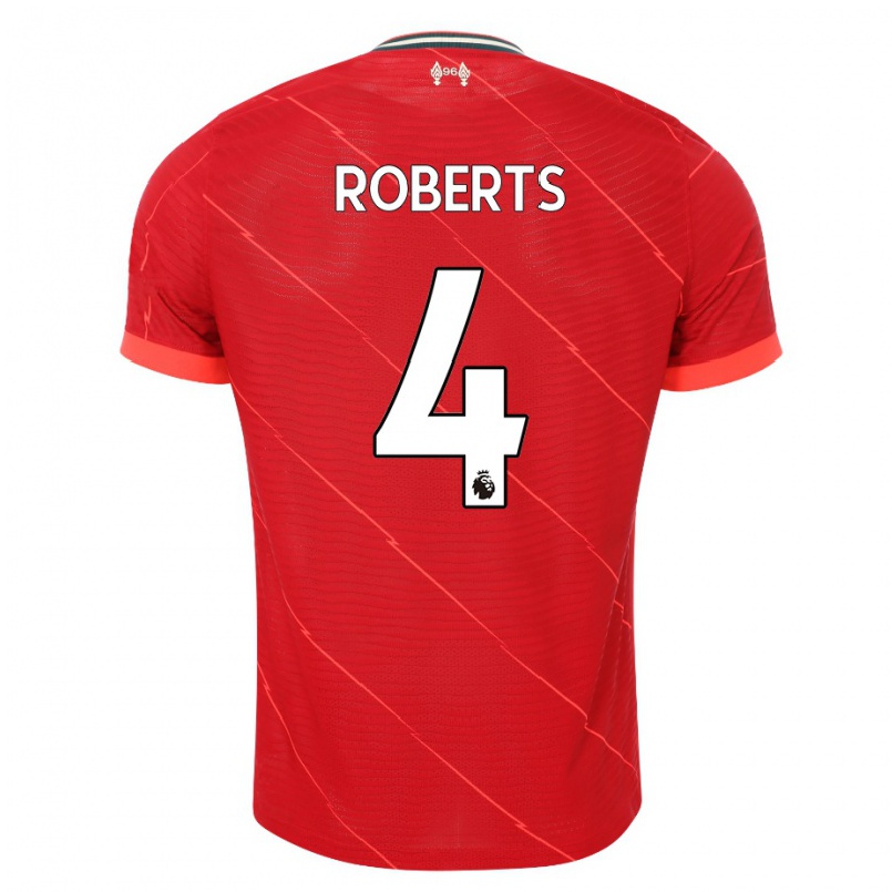 Herren Fußball Rhiannon Roberts #4 Rot Heimtrikot Trikot 2021/22 T-shirt