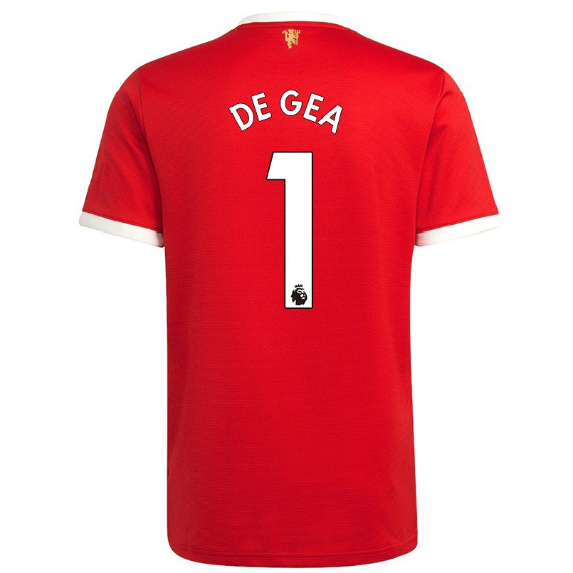 Herren Fußball David De Gea #1 Rot Heimtrikot Trikot 2021/22 T-shirt