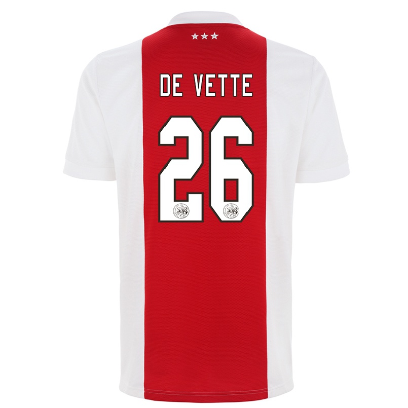 Herren Fußball Manique De Vette #26 Rot-weib Heimtrikot Trikot 2021/22 T-shirt