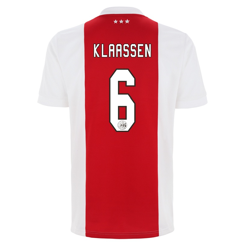 Herren Fußball Davy Klaassen #6 Rot-weib Heimtrikot Trikot 2021/22 T-shirt