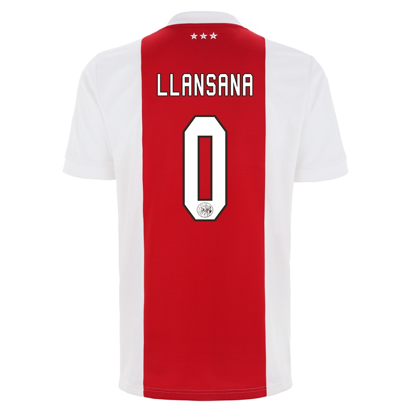 Herren Fußball Enric Llansana #0 Rot-weib Heimtrikot Trikot 2021/22 T-shirt