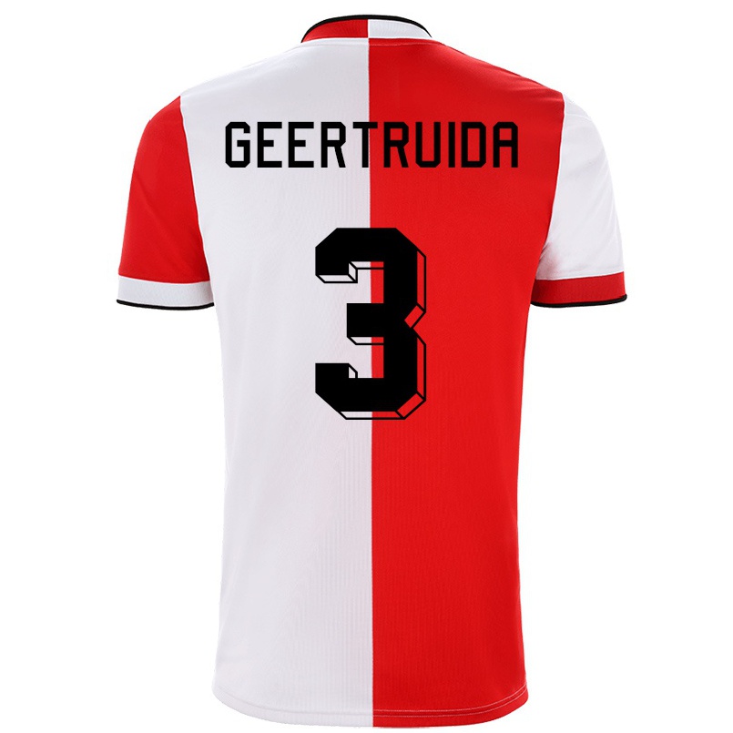 Herren Fußball Lutsharel Geertruida #3 Rot-weib Heimtrikot Trikot 2021/22 T-shirt