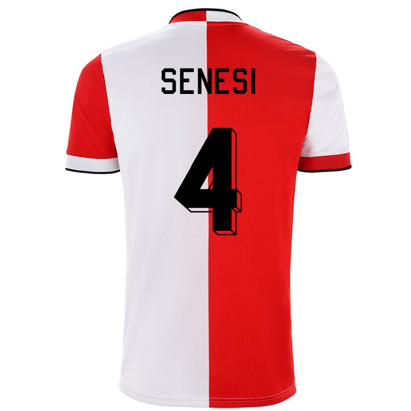 Herren Fußball Marcos Senesi #4 Rot-weib Heimtrikot Trikot 2021/22 T-shirt