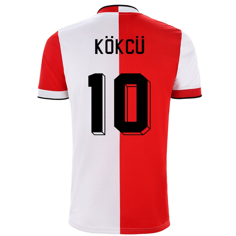 Herren Fußball Orkun Kokcu #10 Rot-weib Heimtrikot Trikot 2021/22 T-shirt