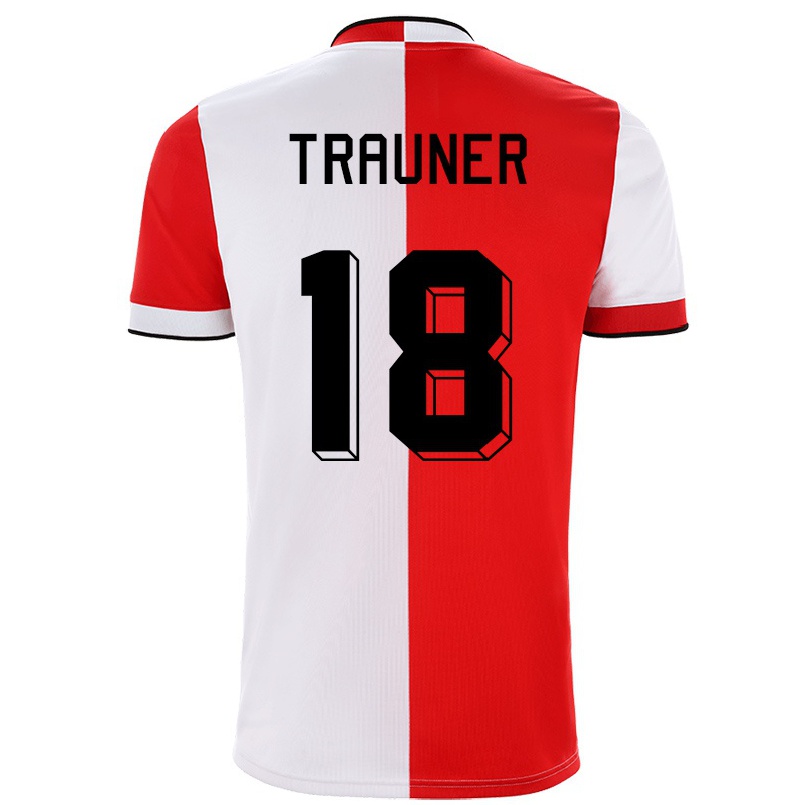 Herren Fußball Gernot Trauner #18 Rot-weib Heimtrikot Trikot 2021/22 T-shirt