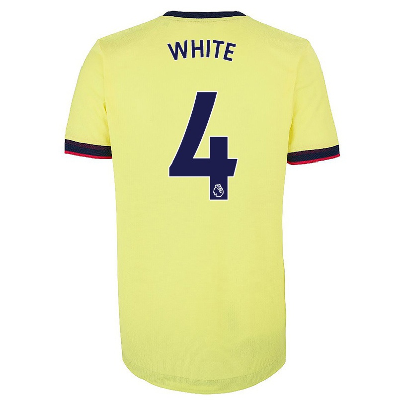 Herren Fußball Ben White #4 Rot-weib Heimtrikot Trikot 2021/22 T-shirt