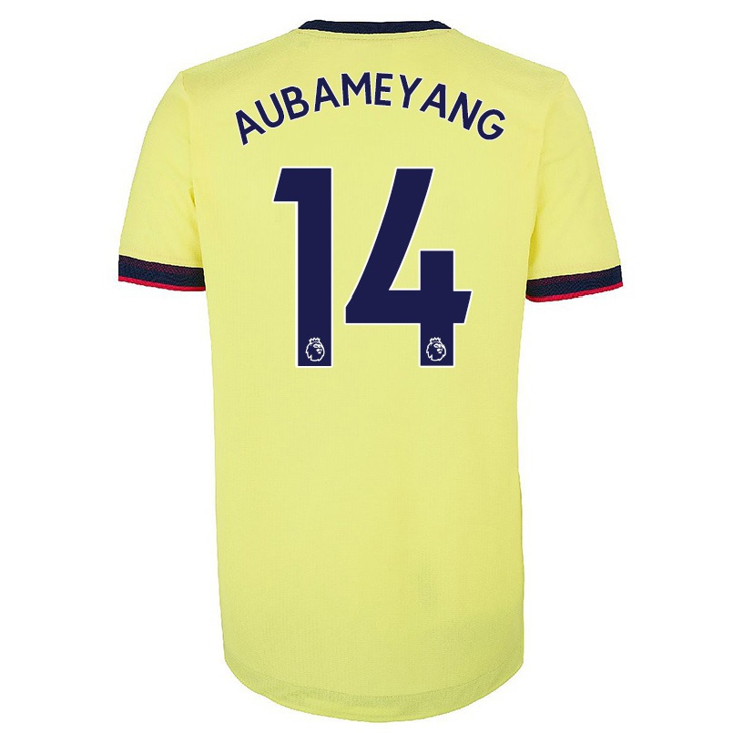 Herren Fußball Pierre-emerick Aubameyang #14 Rot-weib Heimtrikot Trikot 2021/22 T-shirt