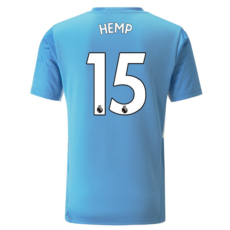 Herren Fußball Lauren Hemp #15 Blau Heimtrikot Trikot 2021/22 T-shirt